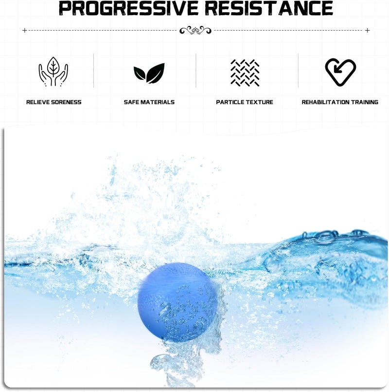 YOIYINI 4 Pack Stress Balls for Adults,Squeeze Ball,Squeeze Balls for Hands Therapy,Hand Exercisers for Therapy,Hand Exercise Ball with Different Resistance Levels,Hands Squeezers for Arthritis,Wrist Rehab - Image 4